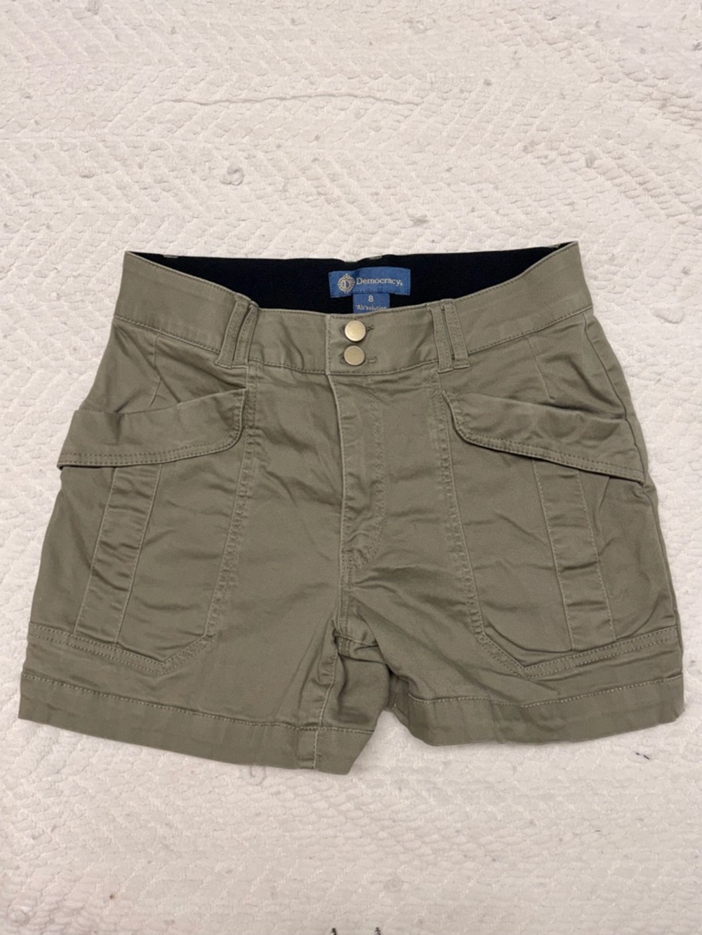 Democracy Olive Green Cargo Shorts for Women